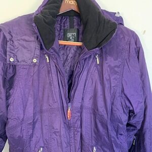 NILS Purple Hooded Ski Jacket Women's Size 12 Winter Coat Warm Puffer‎ Outerwear